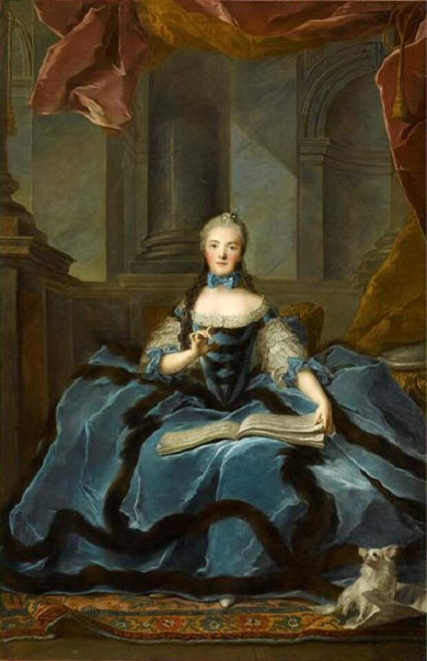 Принцесса Мари-Аделаида, одна из учениц Пьера Карона. Портрет Кисти Жана Марка Наттье.