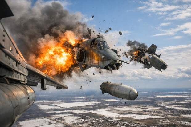 Ракета догнала «Грача» в небе Донбасса и разнесла Су-25 на части