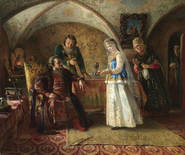 Константин Маковский, "Из повседневной жизни русского боярина в конце XVII века", 1868 г.