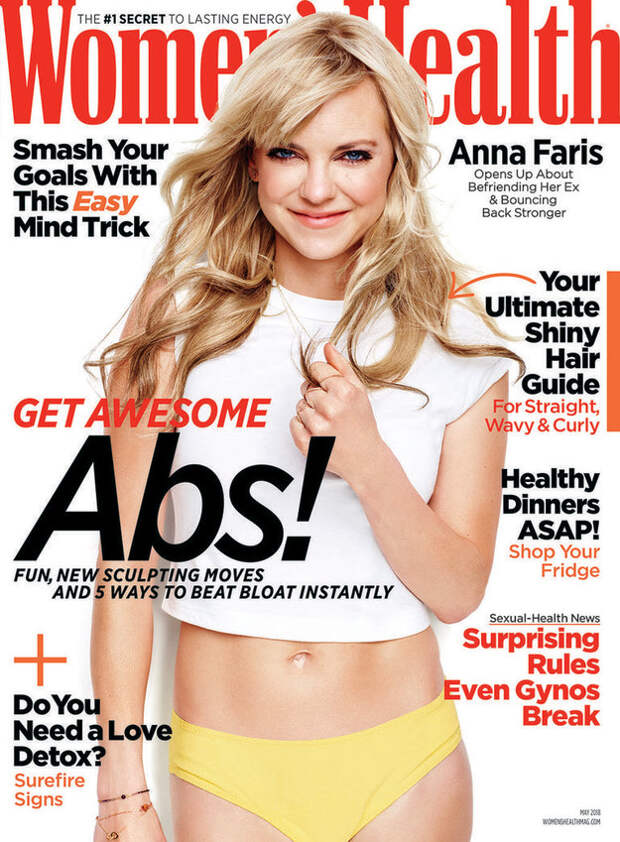 Anna Faris is on the May cover of Women's Health and she talked about everything from her boobs to her new film Overboard...