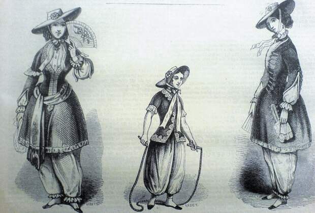 Предполагалось, что шаровары не идентичны мужским брюкам, но мужчины увидели в них наступление на мужественность.