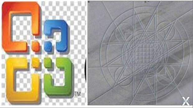 Логотип Майкрософт и надпись на Столе