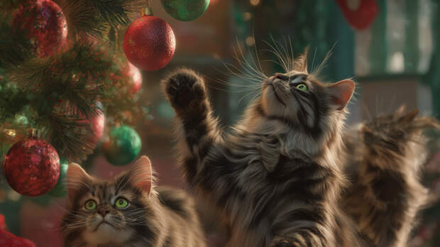Охотничий полигон: почему ваша кошка видит в новогодней елке добычу