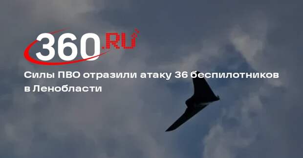 Силы ПВО отразили атаку 36 беспилотников в Ленобласти