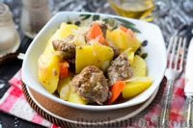 Фото к рецепту: Жаркое из куриной печени