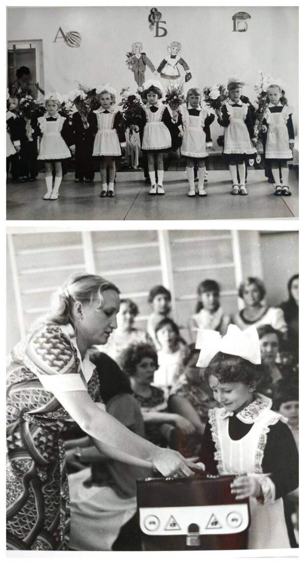 Выпускной в детском саду, 1982 год, г. Омск. На фото сверху я четвёртая справа. На нижнем фото мне вручают портфель. Впереди 11 классов учёбы в школе. Прислала «Юлия»..jpg Выпускной в детском саду, 1982 год, г. Омск. На фото сверху я четвёртая справа. На нижнем фото мне вручают портфель. Впереди 11 классов учёбы в школе. Прислала «Юлия»..jpg