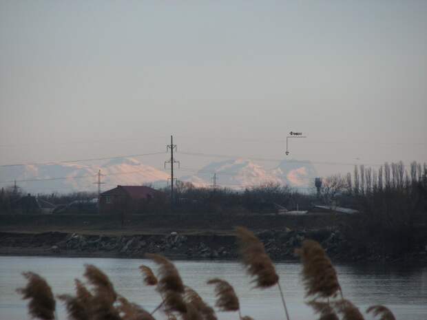 Вид с берега реки Кубань.