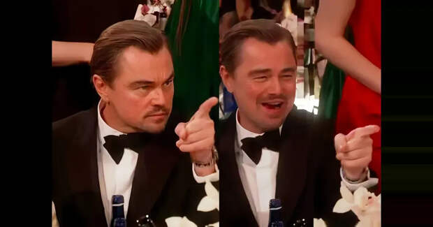 Леонардо ДиКаприо стал "королём мемов" из-за нового вирусного видео с "Золотого глобуса"