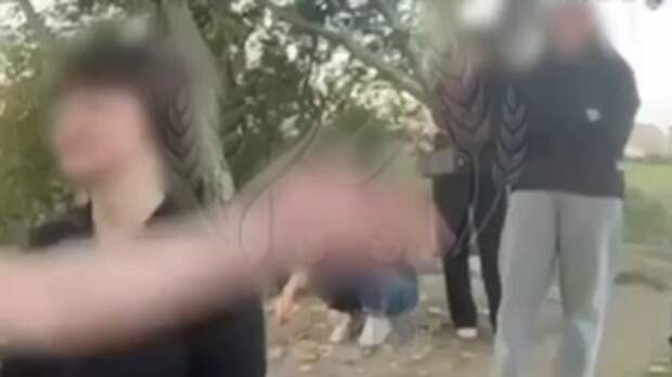 Школьники избивают подругу / Кадр из видео: Kub Mash