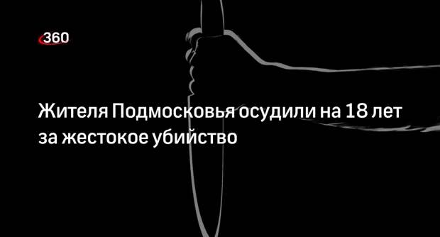 Суд приговорил жителя Подмосковья к 18 годам колонии за убийство