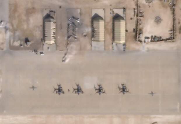 Спутниковое фото последствий обстрела американской базы в Ираке Фото: REUTERS