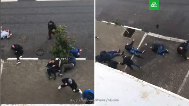 Футбольные фанаты устроили массовую драку в Твери