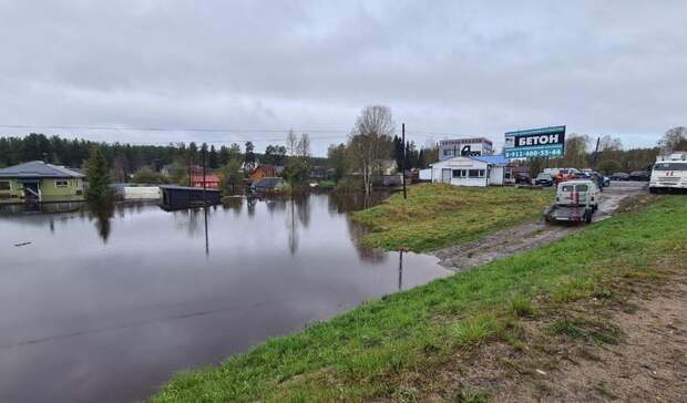 Уровень воды в реке Вилга в Карелии снижается