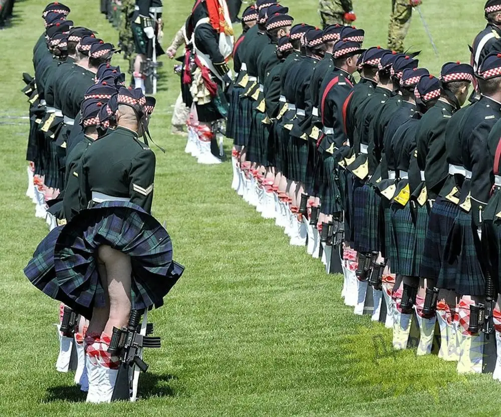 Шотландские солдаты в килтах