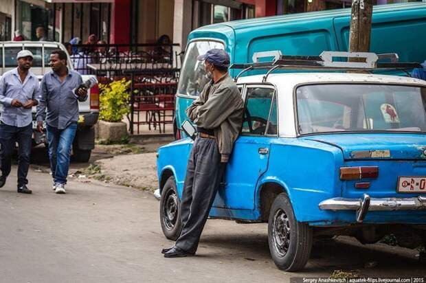 Эфиопское такси. ВАЗ-2101 ваз 2101, такси, эфиопия