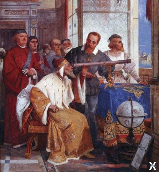 Галилей показывает телескоп венецианс...