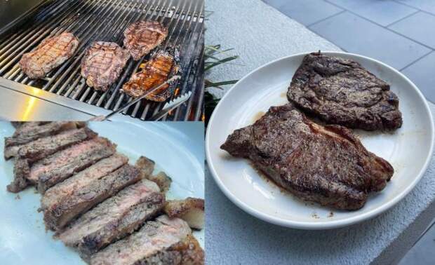 Good Chop ribeye and new york strip