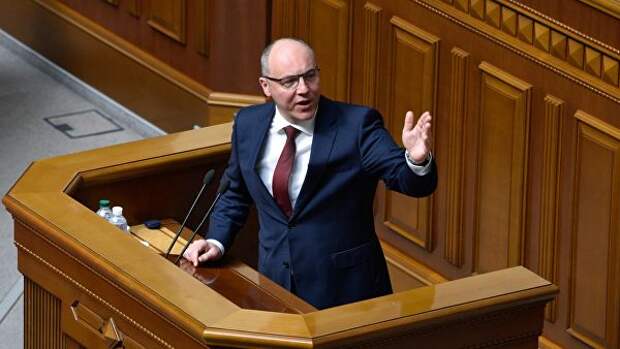 Председатель Верховной рады Украины Андрей Парубий на заседании Верховной рады Председатель Верховной рады Украины Андрей Парубий на заседании Верховной рады
