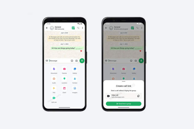 В WhatsApp появится функция создания ссылок с приглашением на групповые вызовы