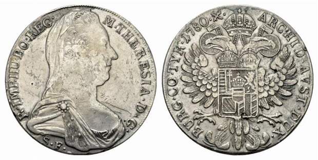 Талер Марии Терезии 1780 года. Посмертные выпуски времён монархии