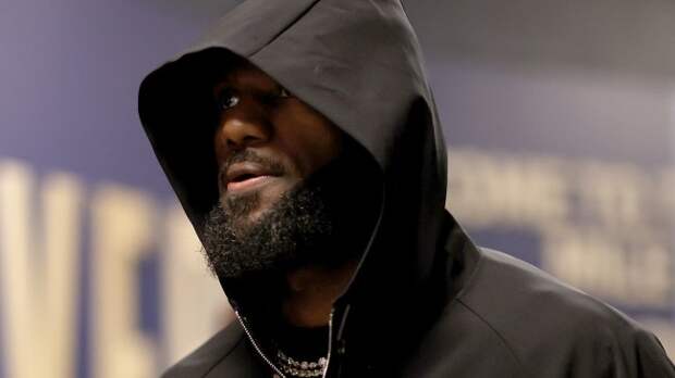 LeBron James before the Lakers' playoff matchup against the Nuggets.