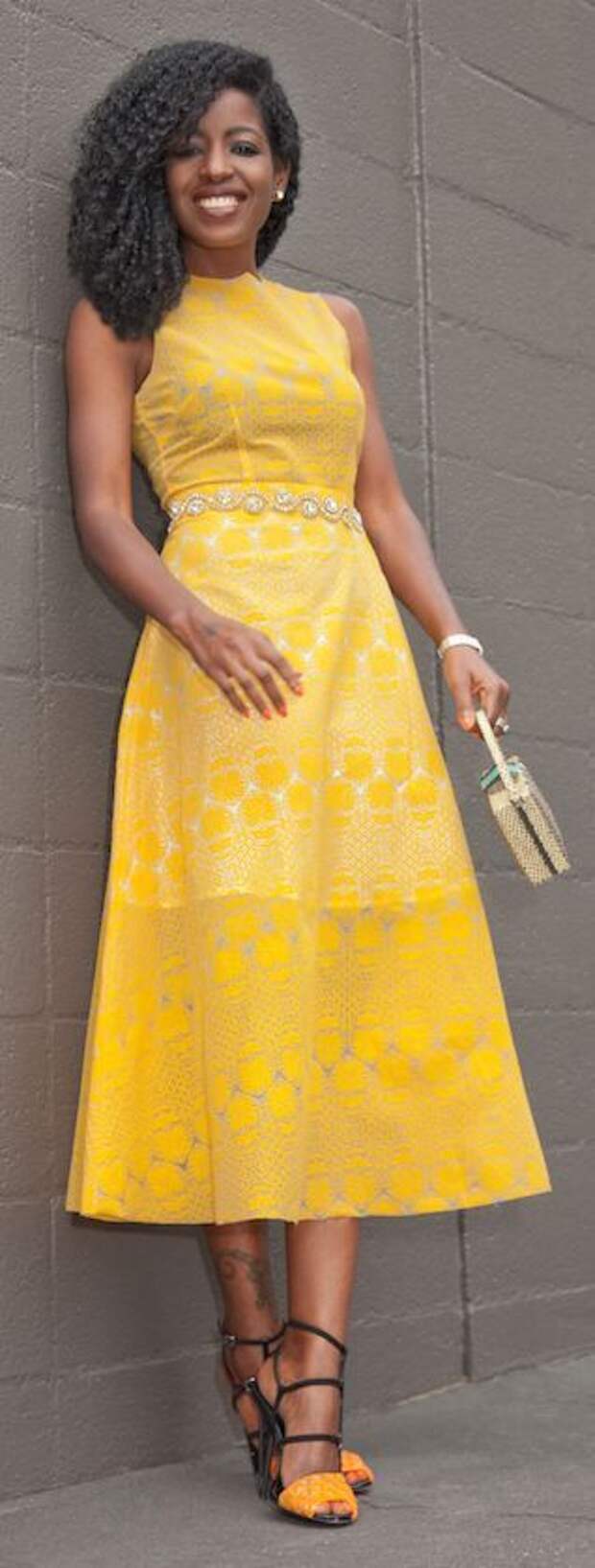 In love with this gorgeous marigold dress. Hello, spring! #liveincolor