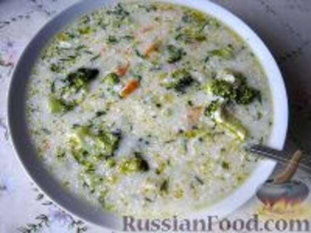 Фото к рецепту: Суп  сырный с брокколи