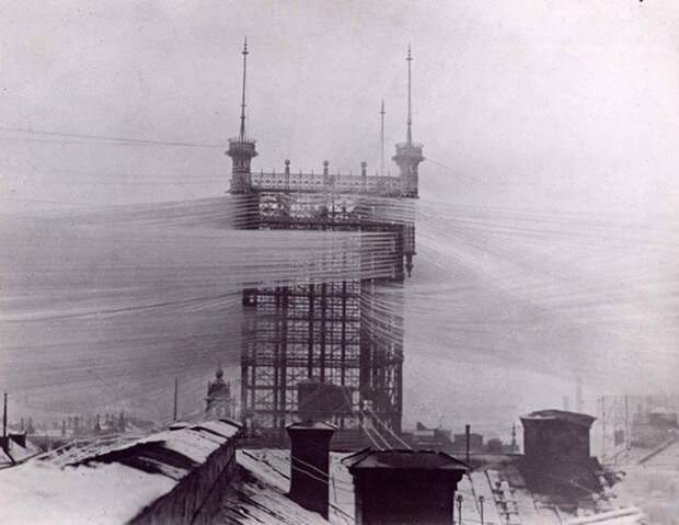 Так в 1890 году выглядела система из 5000 телефонных линий в Стокгольме. история, классика, фото