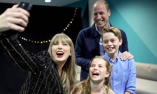 Эти фото стали сенсацией: принц Уильям на концерте Тейлор Свифт со старшими детьми и новым бойфрендом певицы