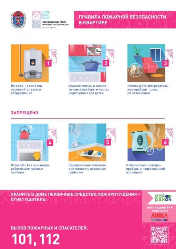 Объединенный совет молодых специалистов и Департамент ГОЧСиПБ Москвы призывают горожан соблюдать меры пожарной безопасности в жилом секторе