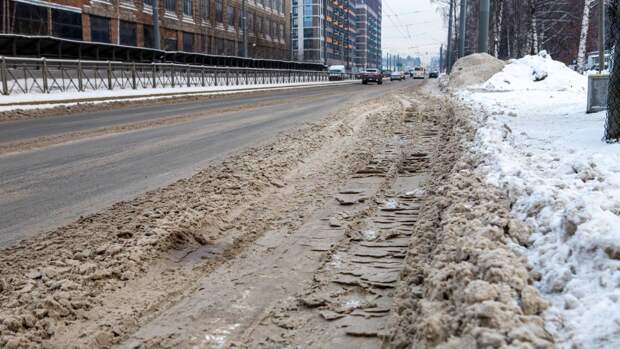 Залежи грязного снега в Петербурге могут обернуться для города наводнением
