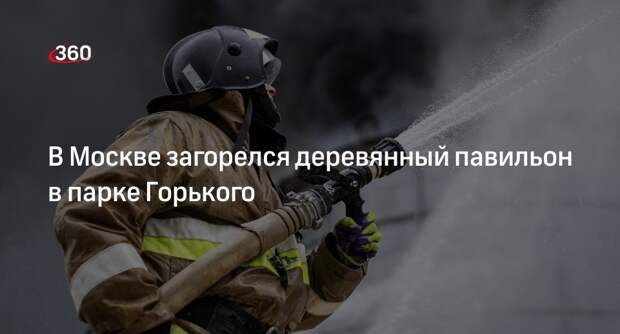 В Москве загорелся деревянный павильон в парке Горького