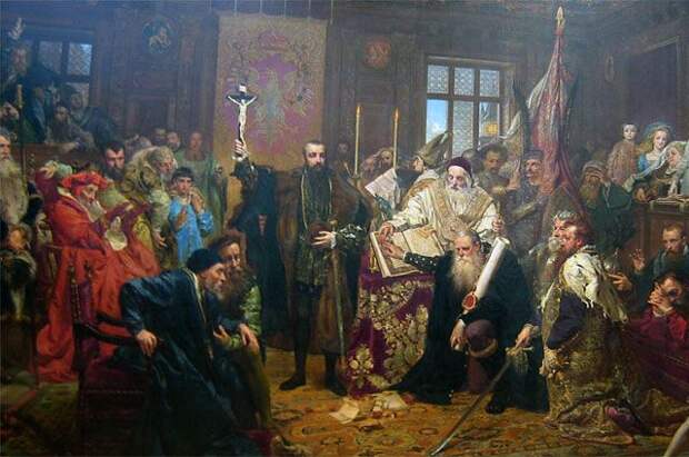 Ян Матейко, «Люблинская уния». Картина написана в 1869 году, к 300-летию заключения Унии.