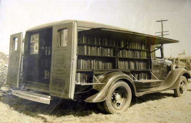 Фотографии передвижных библиотек из прошлого библиотека, библиотека на колесах, ретро фото