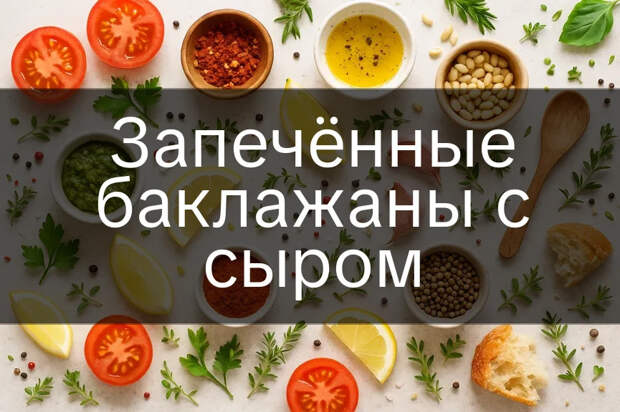 Запечённые баклажаны с сыром
