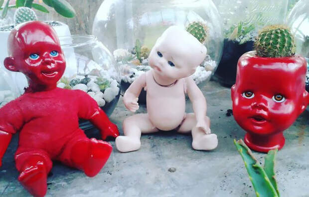 Creepy-Baby-Doll-Head-Planters