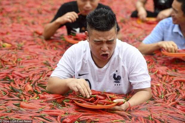 Поедание перца чили в Китае