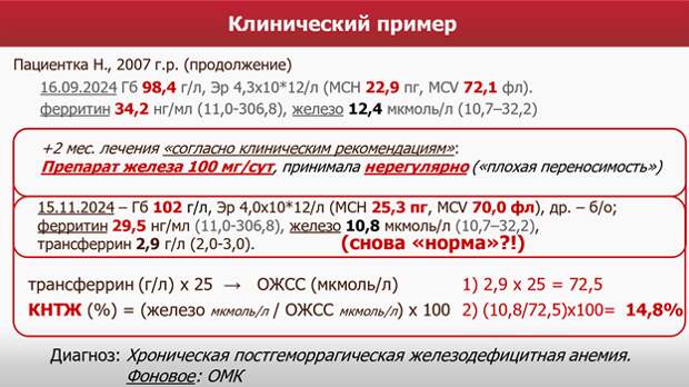 для лечения ЖДА требуются более высокие дозы и ежедневный прием