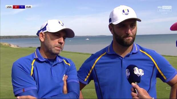 Sergio Garcia and Jon Rahm reflect on securing Team Europe's first point of the Ryder Cup with a 3&1 victory over Jordan Spieth and Justin Thomas