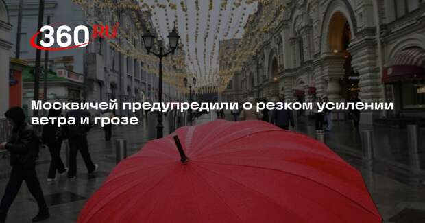 Гроза с дождем и ветер до 15 м/с ожидаются в Москве 5 мая