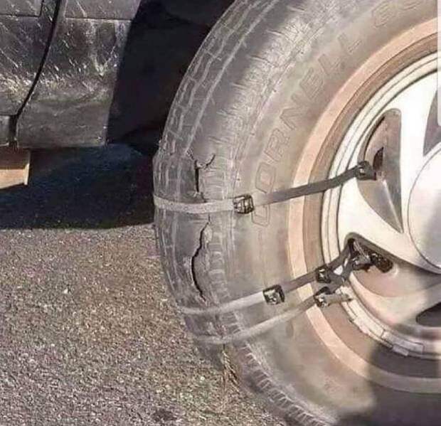 Заплатка на колесо автомобиля