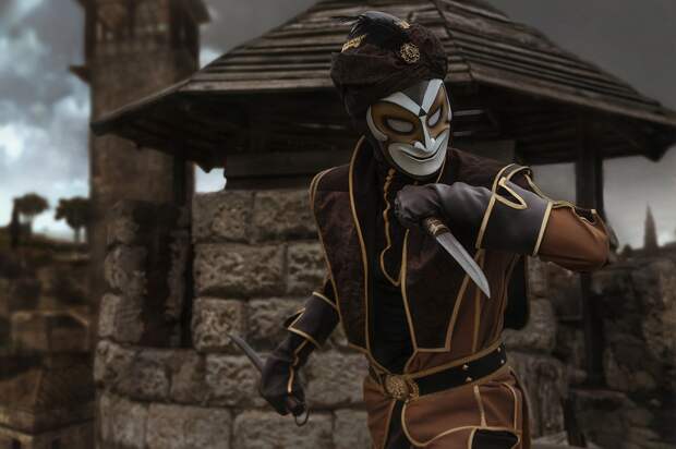 Косплеер Hitman Reborn и его османский шут из Assassin`s Creed: Revelations. Фотограф — Rayne Evelyn