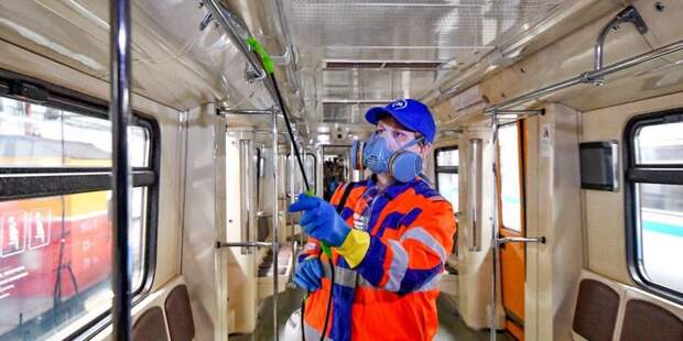 Собянин: 100% вагонов метро проходят дезинфекцию и влажную уборку. Фото: мос.ру