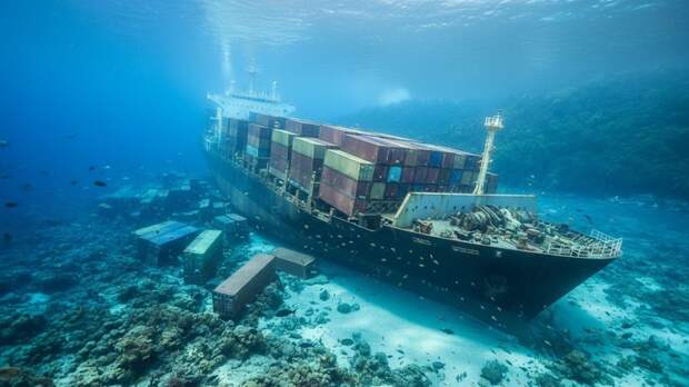 У берегов Пхукета затонуло судно с морскими контейнерами