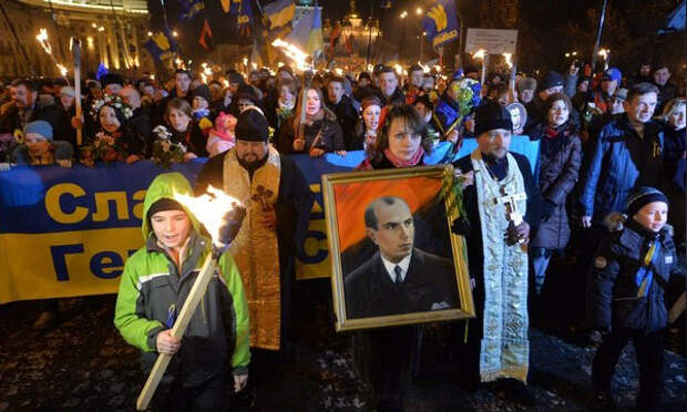 UKRAINE-HISTORY-POLITICS-BANDERA-MARCH