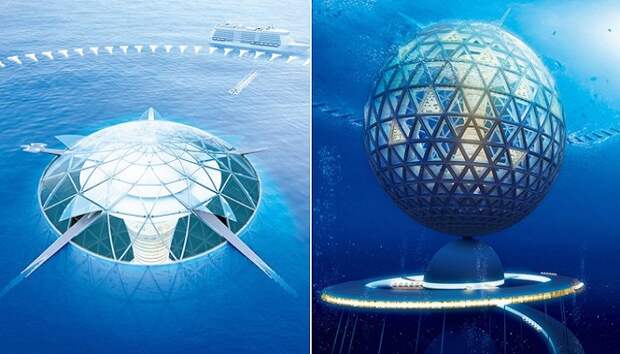 Инновационные проекты будущих подводных городов. | Фото: interestingengineering.com.