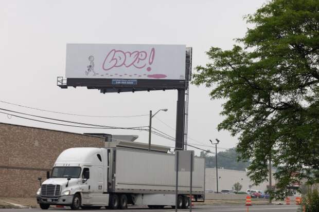 Detroit billboard street art by Kai