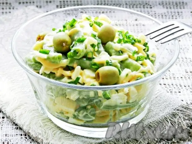 Салат из замороженной стручковой фасоли
