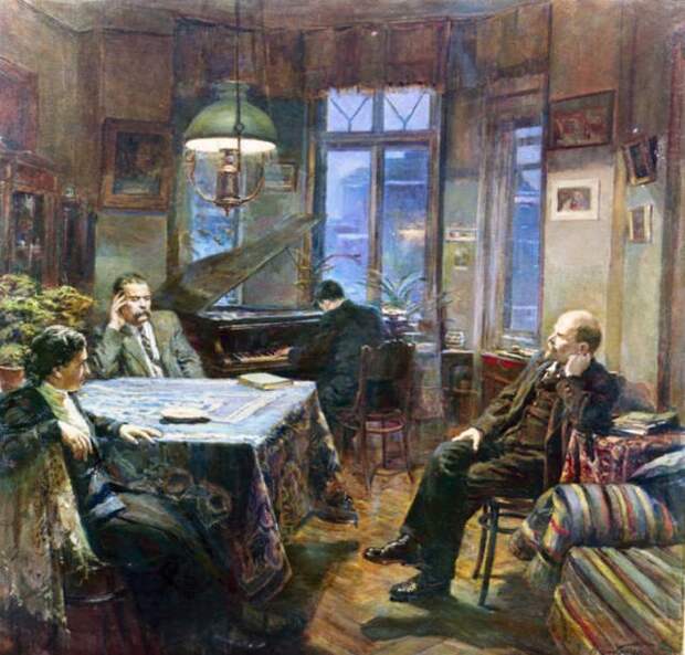 В.И.Ленин у А.М.Горького 20 октября 1920 года (Аппассионата). 1954-56.jpg