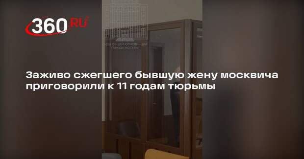 Заживо сжегшего бывшую жену москвича приговорили к 11 годам тюрьмы